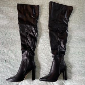 Over the Knee Faux Leather Boots